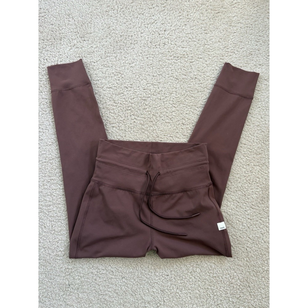 Vuori  Daily Leggings Pants Womens Maroon Brown Burgundy Stretch Gym Sz S